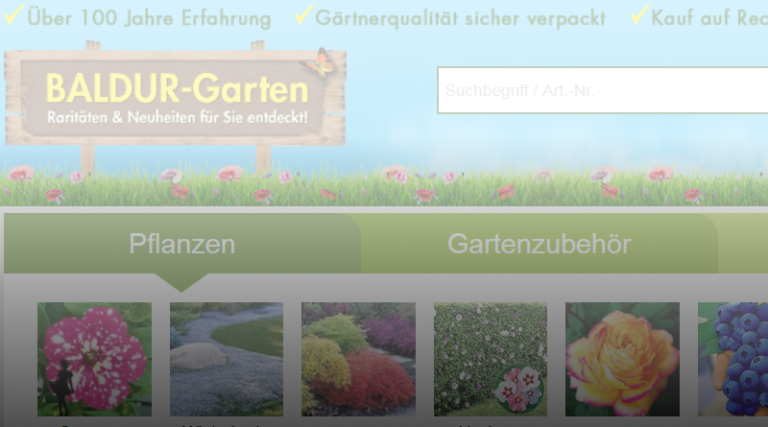 BaldurGarten, der Pflanzen Online Shop » Online Shop Liste