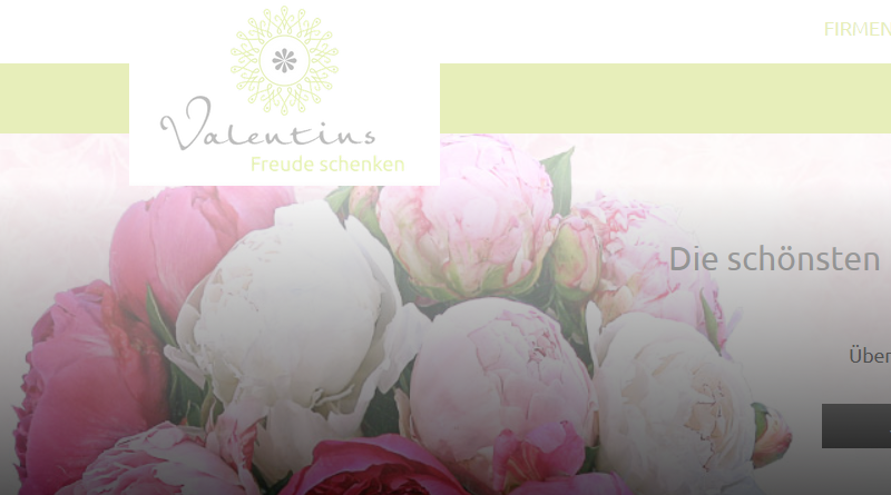 Valentins Blumen Online-Shop